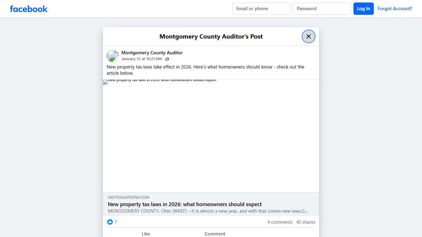 New property tax laws take... - Montgomery County Auditor | Facebook